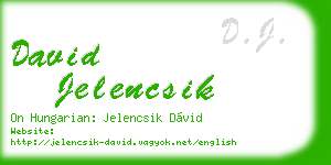 david jelencsik business card
